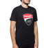 T-shirt nera da uomo con badge frontale Ducati Corse, Abbigliamento Sport, SKU a722000381, Immagine 0